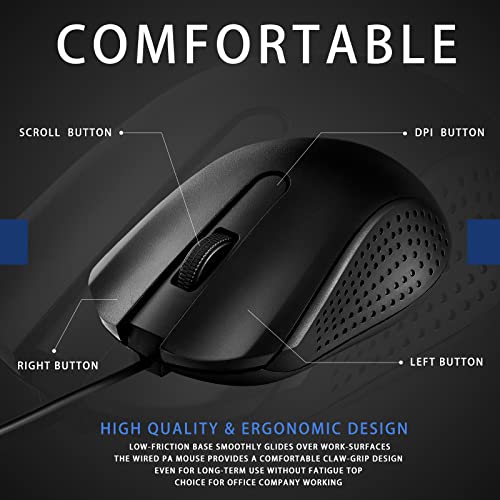 Bonuci 30-Pack Wired USB Mice for PCs