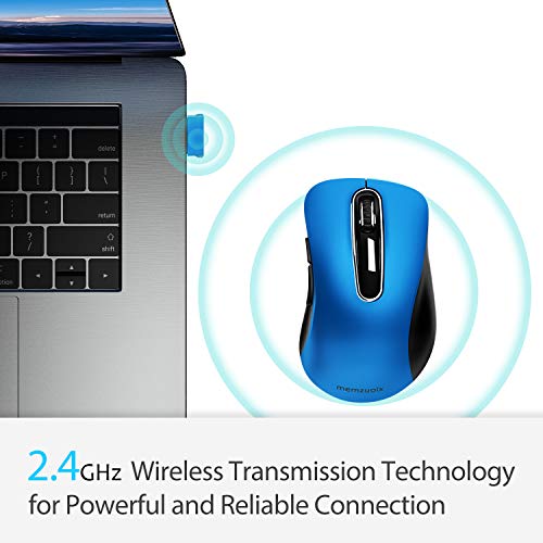 Memzuoix 2.4G Wireless Optical Mouse - Blue