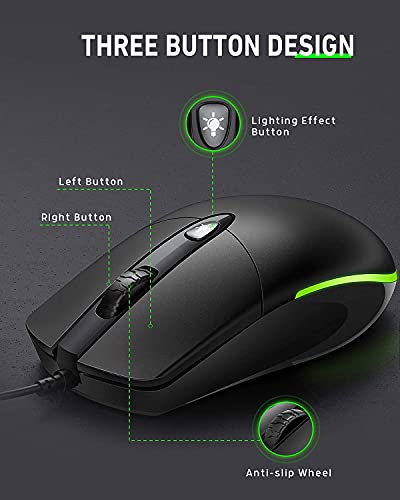 Ergonomic Wired Mouse for Comfortable Computing Experience