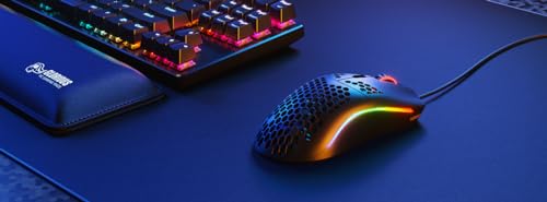 Glorious Model O- (Minus) Compact Wired Gaming Mouse - 58g Superlight Honeycomb Design, RGB, Pixart 3360 Sensor, Ambidextrous, Omron Switches - Matte Black