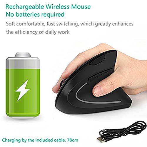 Lekvey Vertical Wireless Ergonomic Mouse with Adjustable DPI