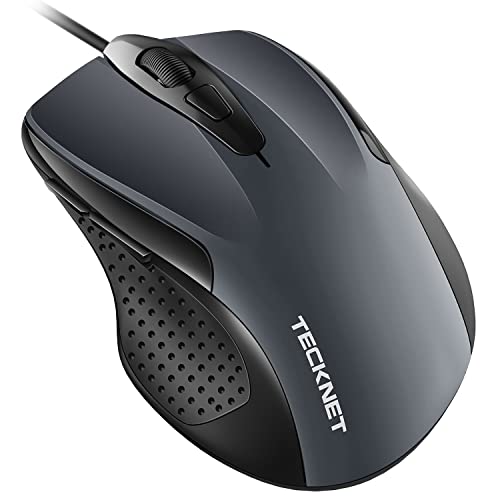 TECKNET Ergonomic USB Wired 6-Button Mouse