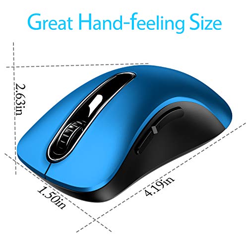 Memzuoix 2.4G Wireless Optical Mouse - Blue