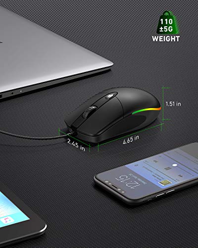 Ergonomic Wired Mouse for Comfortable Computing Experience