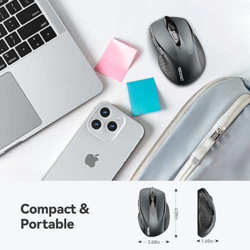 TECKNET 2.4G Ergonomic Wireless Optical Mouse
