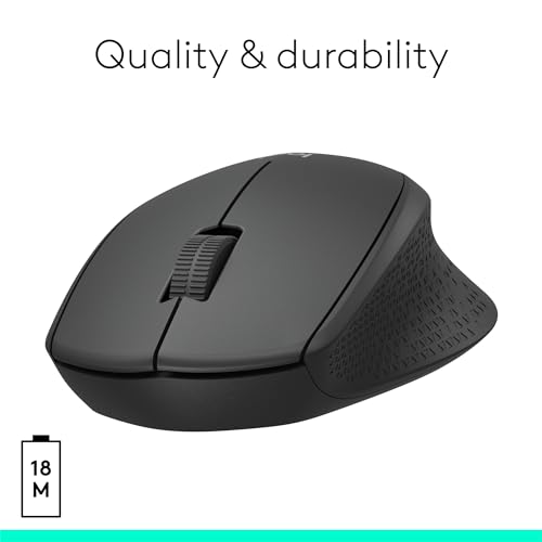 Logitech M330 Silent Wireless Mouse - Black