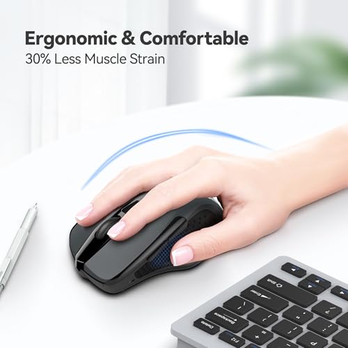 TECKNET 2.4G Ergonomic Wireless Optical Mouse