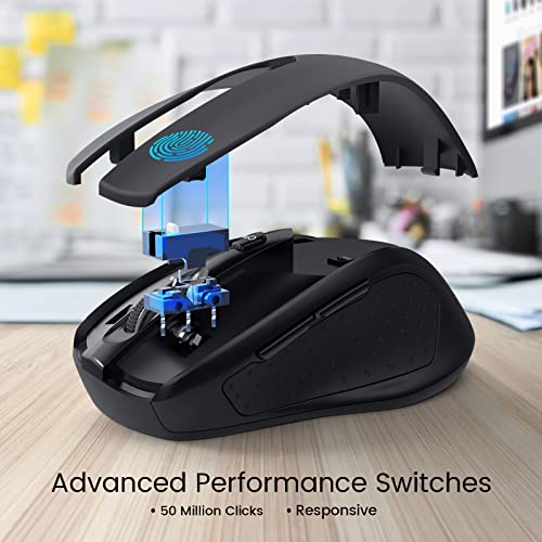HOTWEEMS USB Wireless Ergonomic Mouse - 2400 DPI