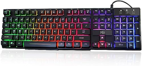 Rii RK100+ RGB LED Backlit Mechanical Gaming Keyboard