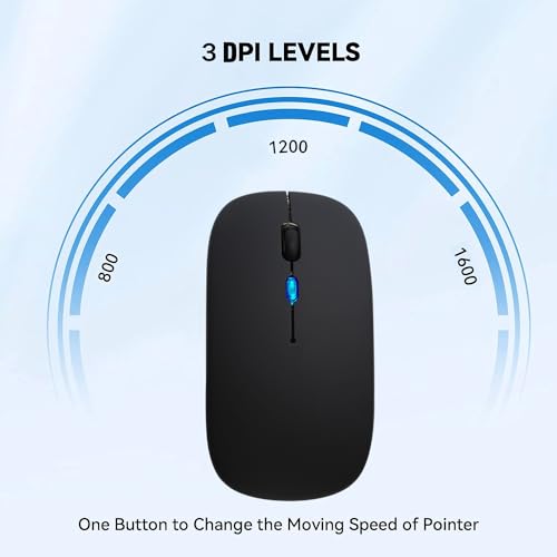 WREANU Dual Mode Wireless Bluetooth Mouse - Black
