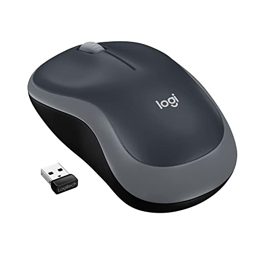 Logitech M185 Wireless Mouse - Swift Gray, 1000 DPI