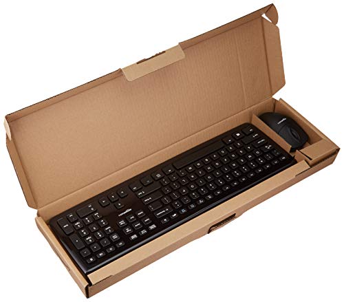 Amazon Basics USB Wired Keyboard and Mouse Bundle