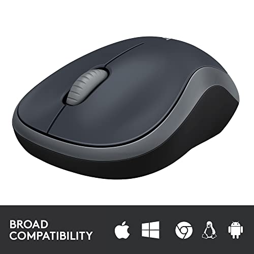 Logitech M185 Wireless Mouse - Swift Gray, 1000 DPI