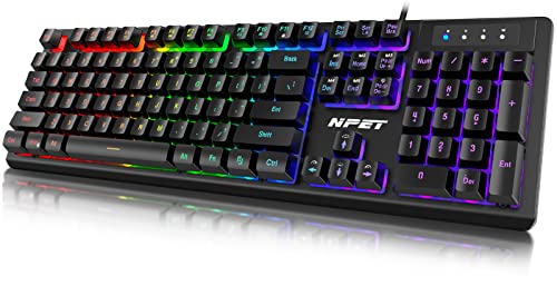 LED Backlit Spill-Resistant Gaming Keyboard - Black