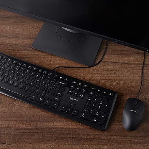 Amazon Basics USB Wired Keyboard and Mouse Bundle