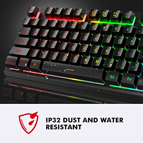 LED Backlit Spill-Resistant Gaming Keyboard - Black