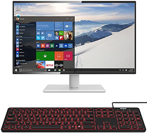 Arteck Backlit USB Full-Size Keyboard with Hotkeys