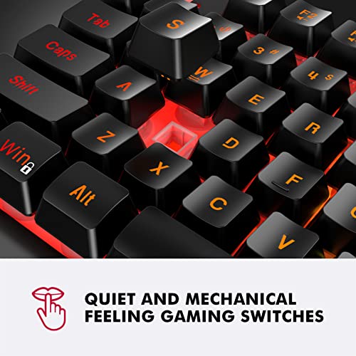 LED Backlit Spill-Resistant Gaming Keyboard - Black