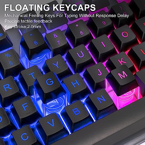 Rainbow LED Gaming Keyboard and Mouse Combo