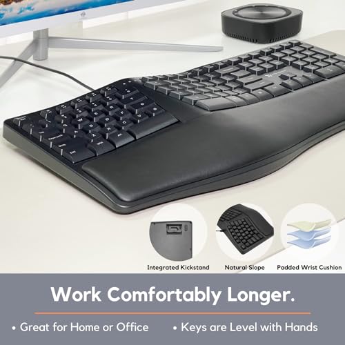 X9 Ergonomic Wired Keyboard with Wrist Rest