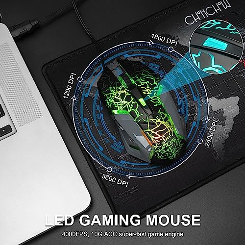 Rainbow LED Gaming Keyboard and Mouse Combo