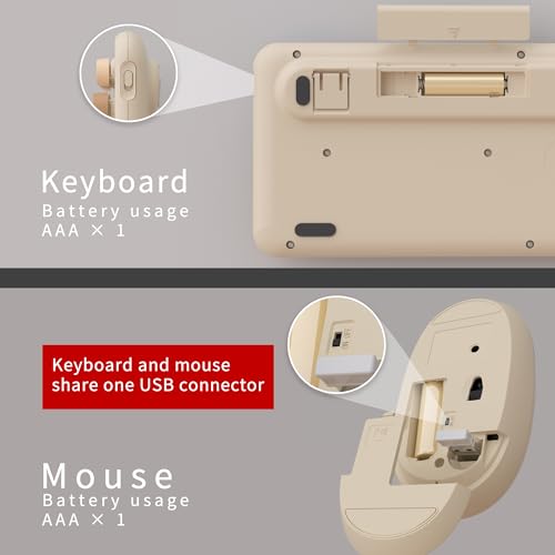 Colorful Wireless Keyboard and Mouse Combo Set