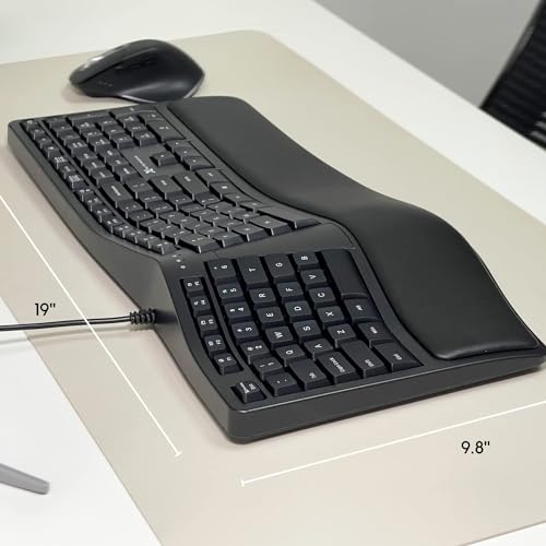 X9 Ergonomic Wired Keyboard with Wrist Rest