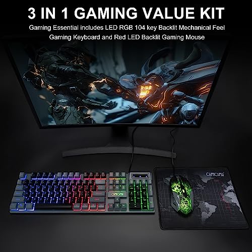 Rainbow LED Gaming Keyboard and Mouse Combo