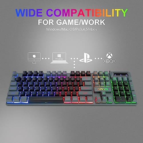 Rainbow LED Gaming Keyboard and Mouse Combo