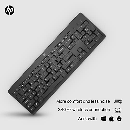 HP 230 Wireless Keyboard - Quiet Low-Profile Design