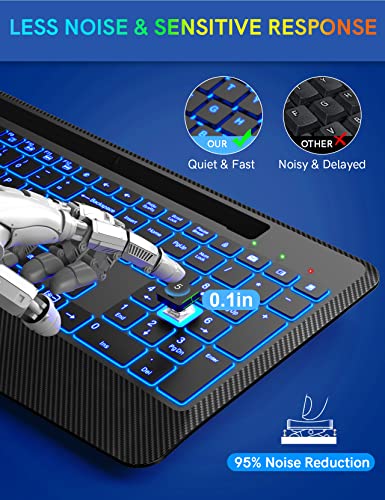 Ergonomic Wireless Keyboard with Colorful Backlit Design