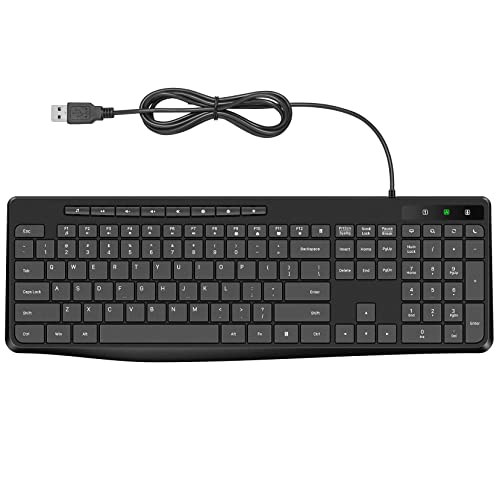 Quiet Multimedia USB Keyboard with Chiclet Keys