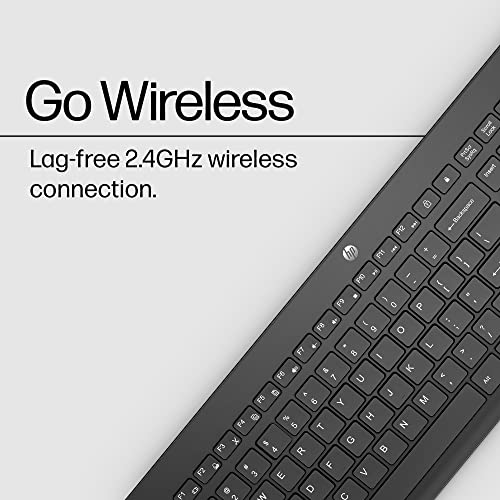 HP 230 Wireless Keyboard - Quiet Low-Profile Design