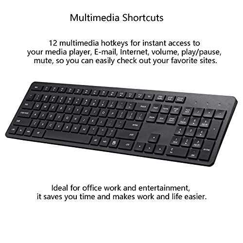 Silent 2.4G Wireless Keyboard and Mouse Combo