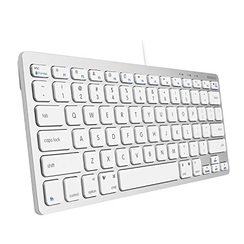 Macally Compact Wired Keyboard for Mac & Windows