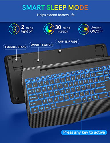 Ergonomic Wireless Keyboard with Colorful Backlit Design