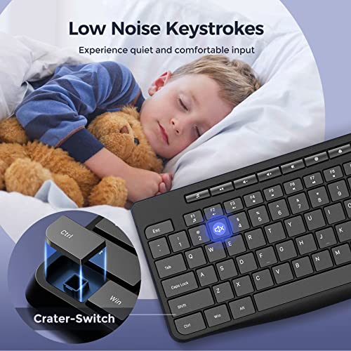 Quiet Multimedia USB Keyboard with Chiclet Keys
