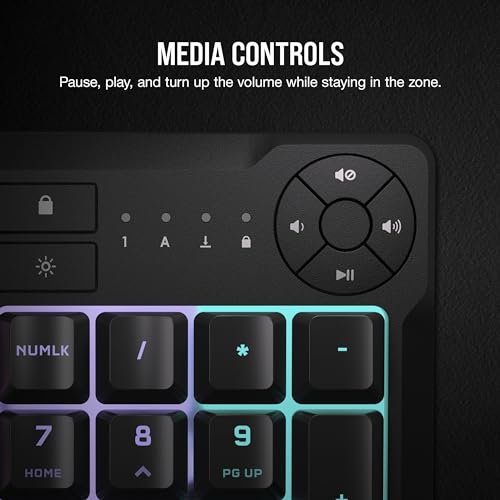 Corsair K55 CORE RGB Gaming Keyboard - Quiet & Responsive