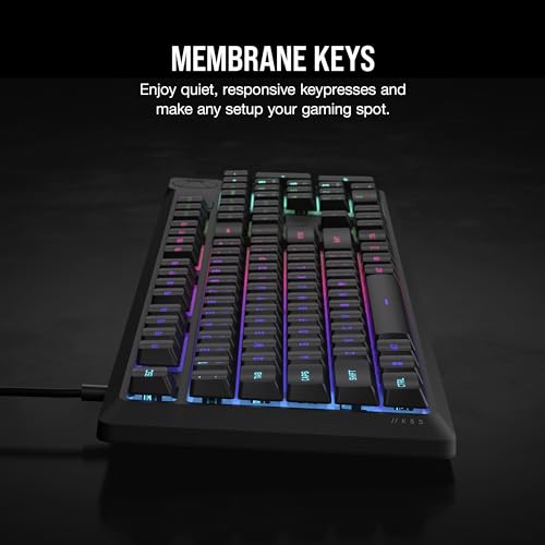 Corsair K55 CORE RGB Gaming Keyboard - Quiet & Responsive