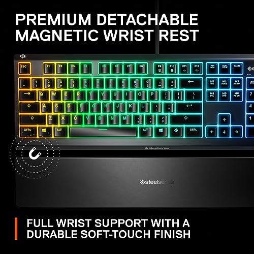 SteelSeries Apex 3 RGB Gaming Keyboard with Wrist Rest