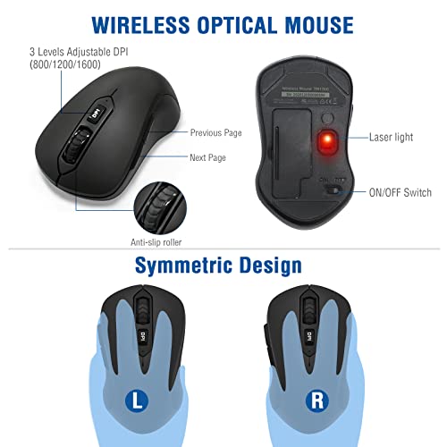 Ergonomic Wireless Keyboard & Mouse Combo Set