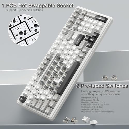 AULA F99 Tri-Mode Wireless Mechanical Gaming Keyboard