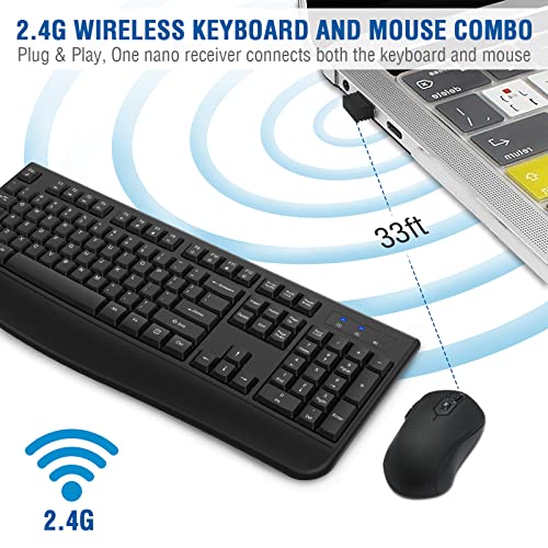 Ergonomic Wireless Keyboard & Mouse Combo Set