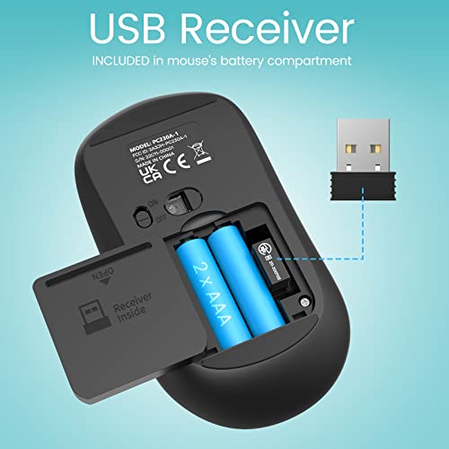 Lovaky 2.4G Ergonomic Wireless Keyboard and Mouse Combo