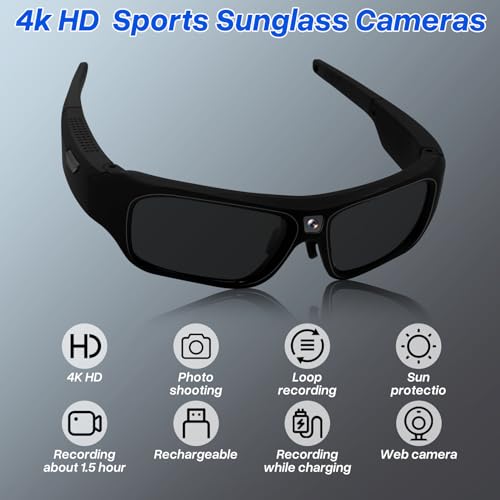 4K HD Camera Sunglasses with Polarized Lenses