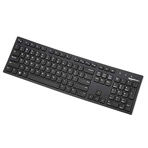 Amazon Basics Slim Wired USB Keyboard - Matte Black