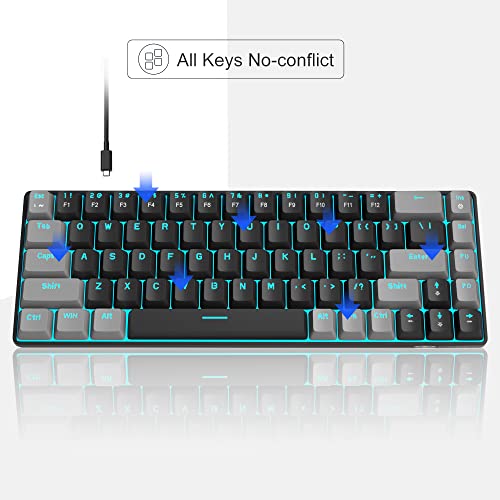 MageGee Compact 60% Mechanical Gaming Keyboard - LED