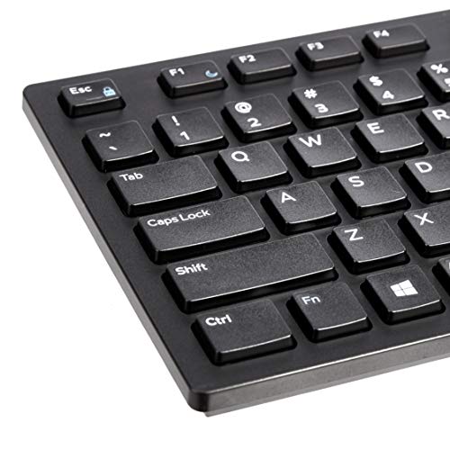 Amazon Basics Slim Wired USB Keyboard - Matte Black