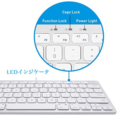 Macally Compact Wired Keyboard for Mac & Windows