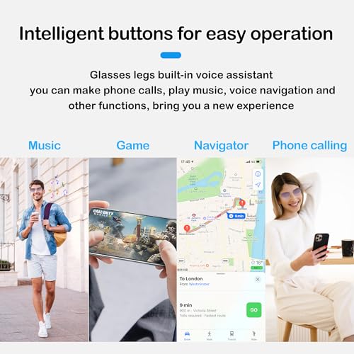 RERBO Bluetooth Smart Sunglasses with Open Ear Sound